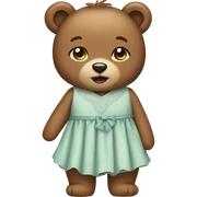 bear with dress sticker