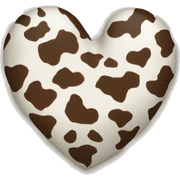 cow print heart  sticker