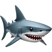 Shark with a top hat sticker