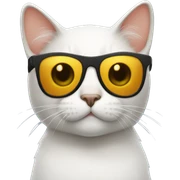 Cat with sunglasses sticker