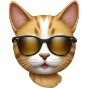 Cat with sunglasses sticker