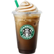 Starbuck ice coffee with ice cubes sticker
