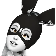 girl with animal ears portrait sticker