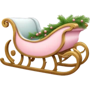 light pink sleigh sticker