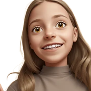 smiling girl portrait with long hair sticker