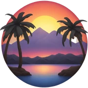 Sunset sticker
