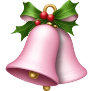 Light pink Christmas bells  sticker