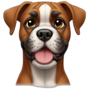 Boxer dog winking sticker