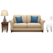 cozy beige et bleu sticker