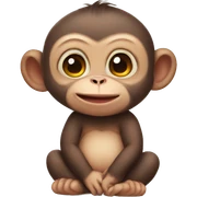 fat little baby monkey sticker