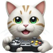 Cat playing video games sticker