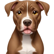 Brown Pitbull puppy sticker
