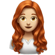 Redhead long hair girl sticker