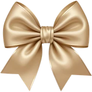 Beige bow sticker
