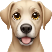Dog with big eyes sticker