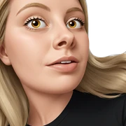 blonde girl portrait close up sticker
