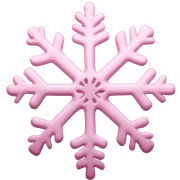 pastel pink snowflake  sticker