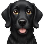 Black dog  sticker