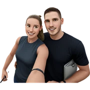 happy couple outdoors sunny day sticker