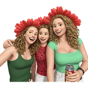 friends enjoying a sunny day sticker