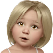 blonde girl in parody style sticker