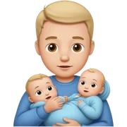 baby with dad sticker