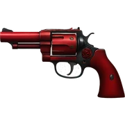 Red rose revolver sticker
