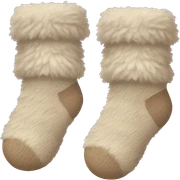 Beige fluffy socks sticker