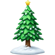 Christmas tree with snow sticker
