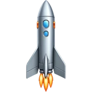Futuristic technological rocket sticker