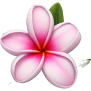 pink plumeria sticker
