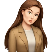 female, long brown hair  sticker
