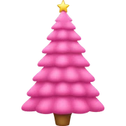 Pink Christmas tree sticker