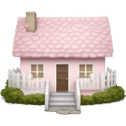 Light pink and white cottage sticker
