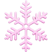 Pink snowflake sticker
