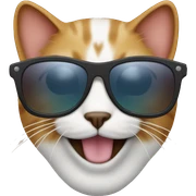 Cat with sunglasses sticker