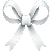 White bow sticker