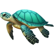 Pastel sea turtle sticker