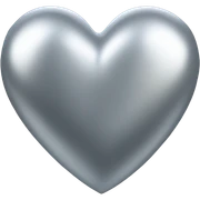 Heart silver sticker
