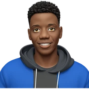 smiling boy in hoodie sticker