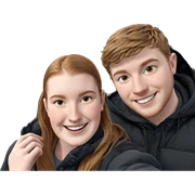 smiling couple outdoors in daylight sticker