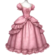rococo dress pink sticker