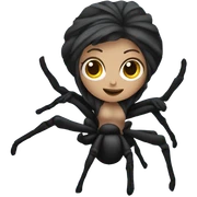 spider lady in web sticker