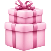 three light pink christmas gifts sticker
