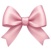 light pink ribbon bow sticker