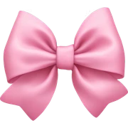 light pink bow on light pink bow sticker