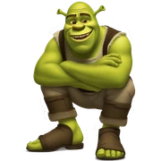 shrek kissing his feet sticker