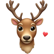 reindeer with love  sticker