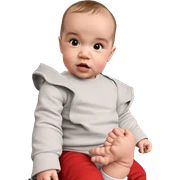 baby boy in a chair sticker