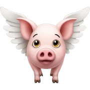 Pig with wings sticker